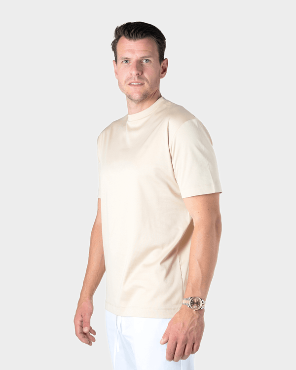 IBIZA - BEIGE LUXURY SHINY T-SHIRT
