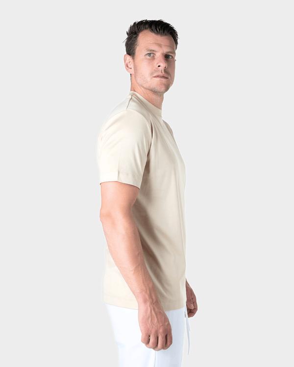 IBIZA - BEIGE LUXURY SHINY T-SHIRT