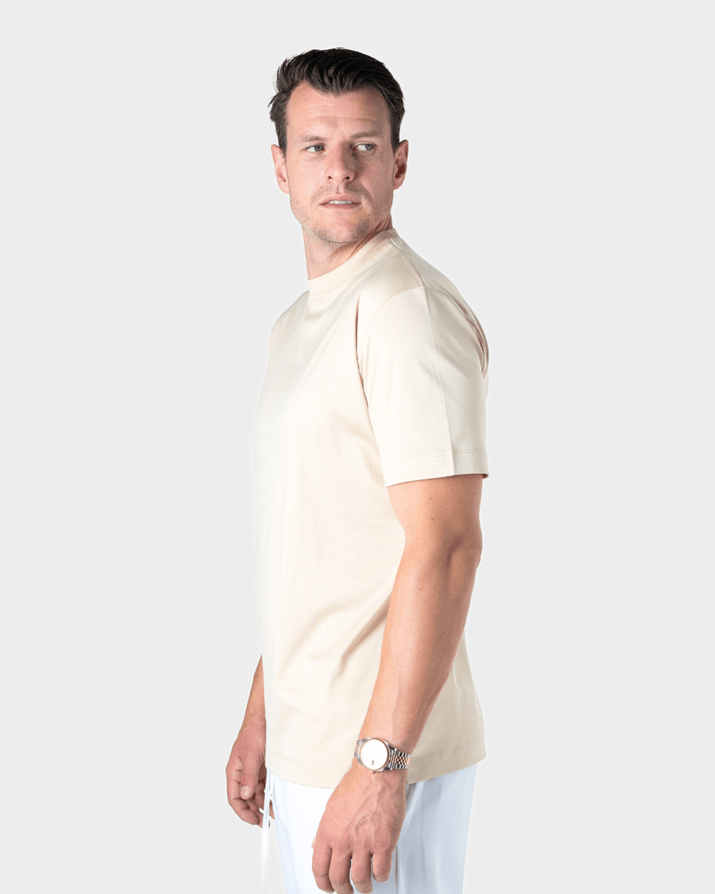 IBIZA - BEIGE LUXURY SHINY T-SHIRT