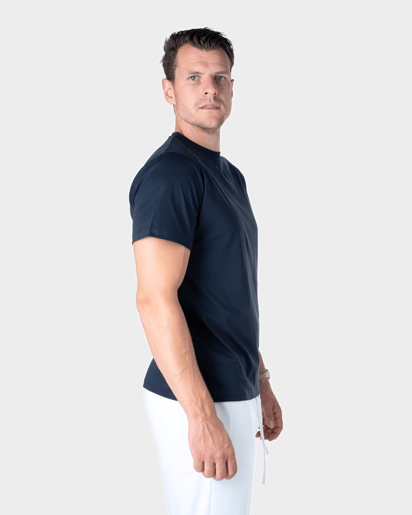 IBIZA - DONKERBLAUW LUXURY SHINY T-SHIRT