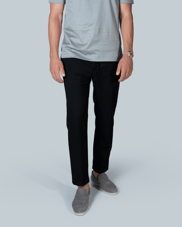 MARBELLA - ZWART SMART CASUAL BROEK