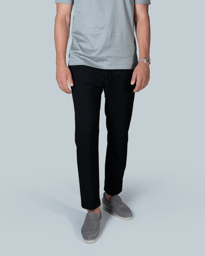 MARBELLA - ZWART SMART CASUAL BROEK