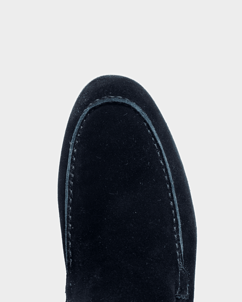 MONACO - ZWART SUÈDE YACHT LOAFERS